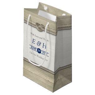 Tying The Knot Rustic Beach Wedding Small Gift Bag