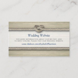 Tying The Knot Rustic Beach Wedding Website Insert