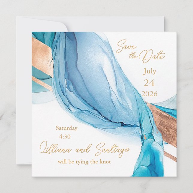 Tying the Knot Save the Date Wedding Announcement (Front)