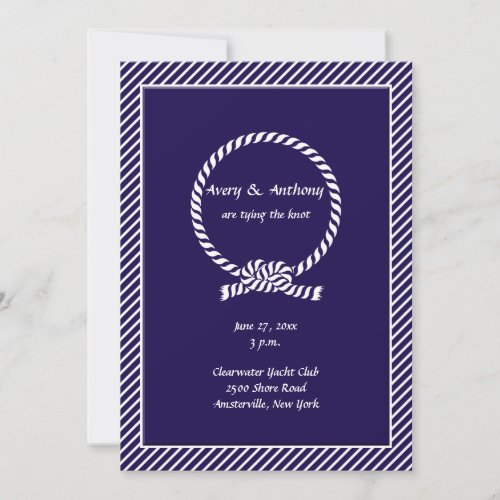 Tying the Knot Wedding Invitation