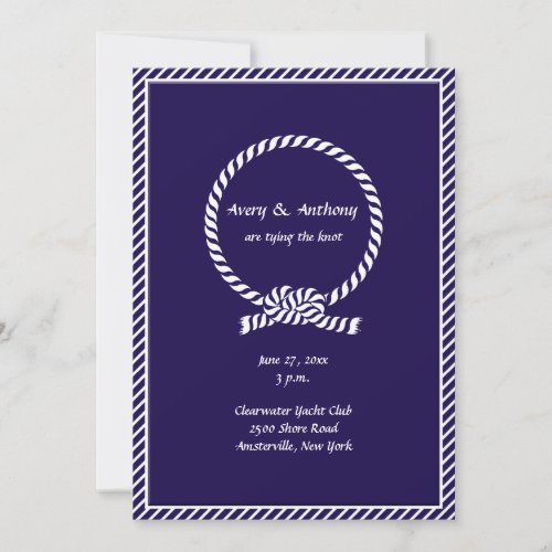 Tying the Knot Wedding Invitation