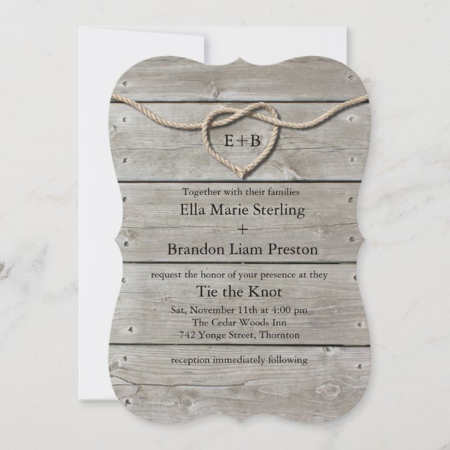 Tying the Knot Wedding Invitation (Front)