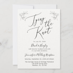 Tying the Knot Wedding Reception Invitation