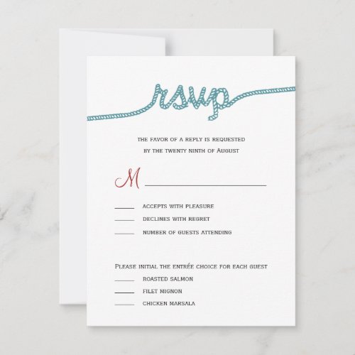 Tying The Knot Wedding RSVP cards
