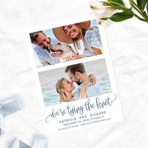 Tying The Knot Wedding Save The  Date 2 Photo Invitation