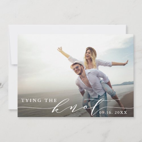 Tying the Knot  Wedding Save the Date Photo Card