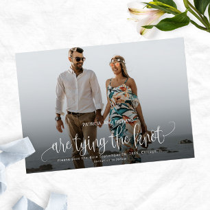 Tying The Knot Wedding Save The  Date Photo Invitation