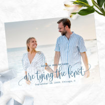 Tying The Knot Wedding Save The  Date Photo Postcard