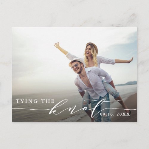 Tying the Knot  Wedding Save the Date Photo Postcard