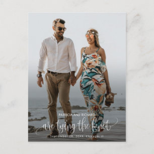 Tying The Knot Wedding Save The  Date Photo Postcard