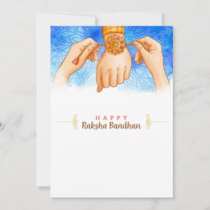 Tying the Raksha Bandhan Greeting Card