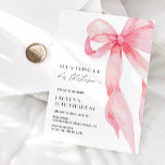 Tying Up Her Thirties Coquette Bow 40th Birthday Invitation<br><div class="desc">Celebrate her milestone in charming style with a Tying Up Her Thirties Coquette Bow 40th Birthday Invitation. Featuring a delicate coquette-inspired bow and soft, feminine details, this design blends elegance with a playful nod to wrapping up her twenties. The clean layout and graceful typography create a polished, stylish feel—perfect for...</div>