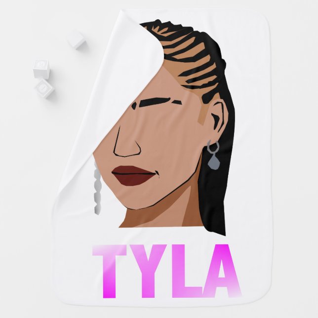 Tyla illustration baby blanket (In Situ)