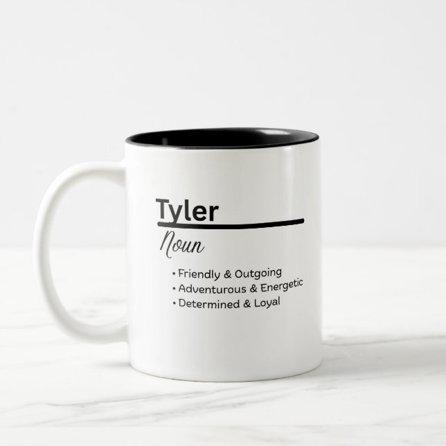 Tyler, Boy Personalized Name Mug (Left)