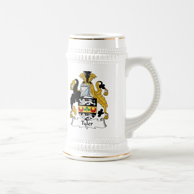 Tyler Family Crest Beer Stein (Right)