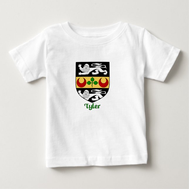 Tyler Family Shield Baby T-Shirt (Front)