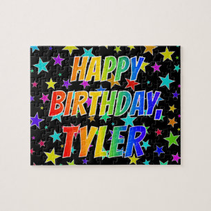 "TYLER" First Name, Fun "HAPPY BIRTHDAY" Jigsaw Puzzle
