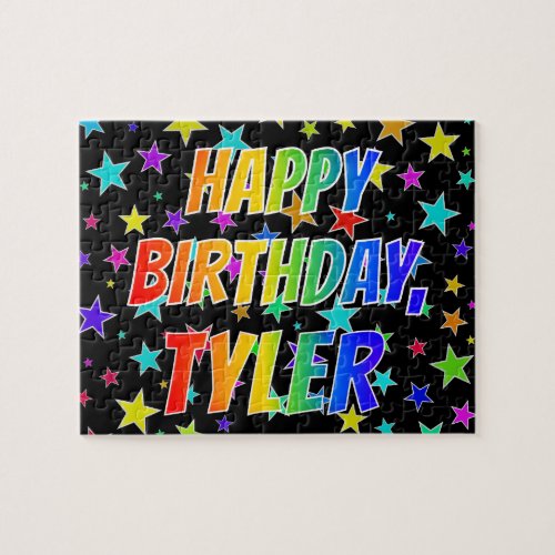 TYLER First Name Fun HAPPY BIRTHDAY Jigsaw Puzzle