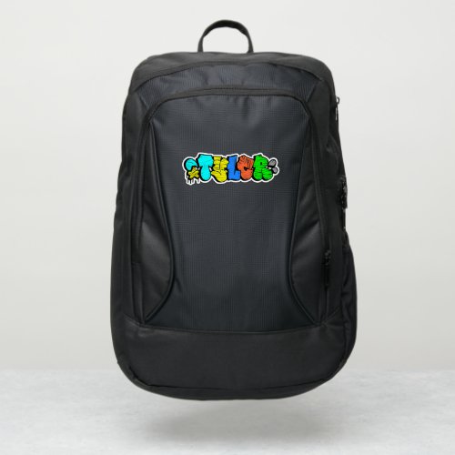 Tyler Graffiti name Backpack School Book Bag Blk