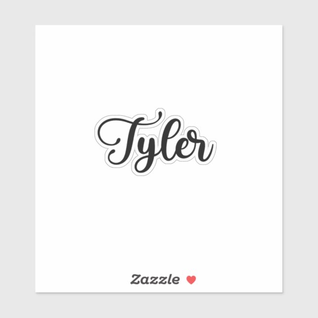 Tyler Name - Handwritten Calligraphy Sticker | Zazzle