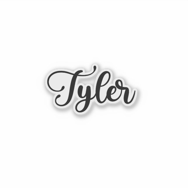 Tyler Name - Handwritten Calligraphy Sticker | Zazzle