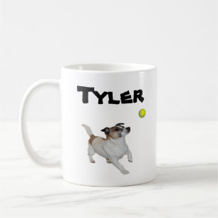Tyler Name With Fox Terriers, Coffee Mug