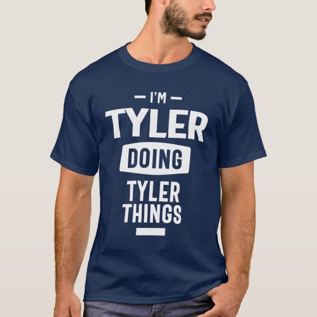 Tyler Personalized Name Birthday Gift T-Shirt (Front)