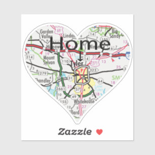 Tyler Texas Home Map Sticker