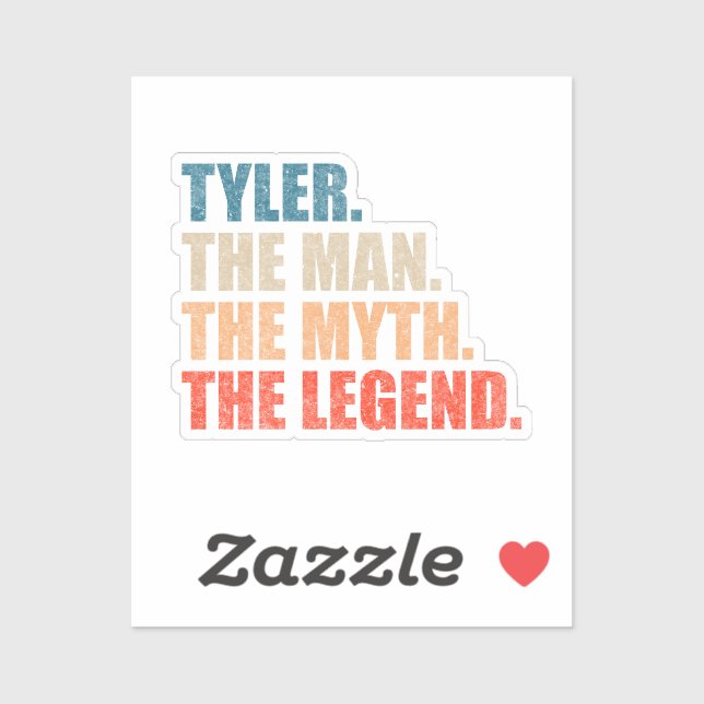 Tyler The Man The Myth The Legend Sticker (Sheet)
