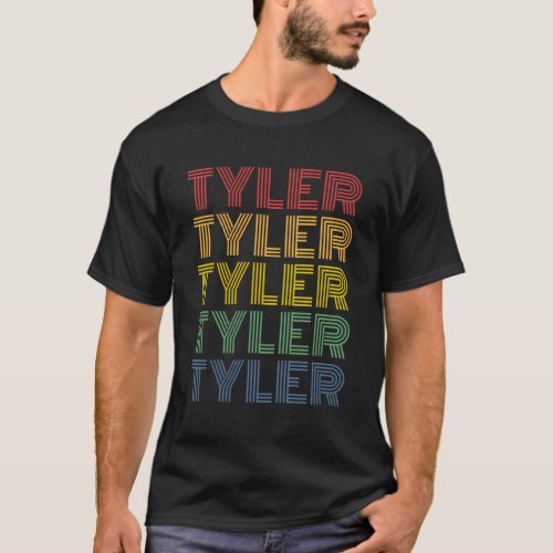 Tyler Wordmark Pattern Personalized Name T_Shirt