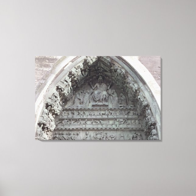 Tympanum from the left portal canvas print (Front)