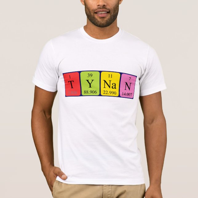 Tynan periodic table name shirt (Front)