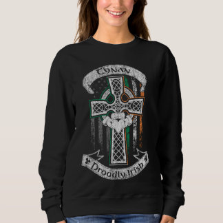 Tynan surname family Irish Americans flag Ireland  Sweatshirt
