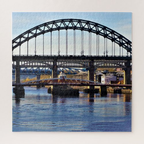 Tyne Bridge Newcastle UK Photo Square Jigsaw Puzzle