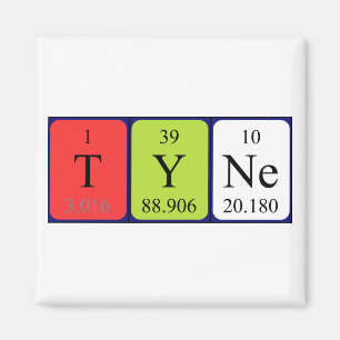 Tyne periodic table name magnet