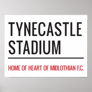 Tynecastle Stadium Street Sign