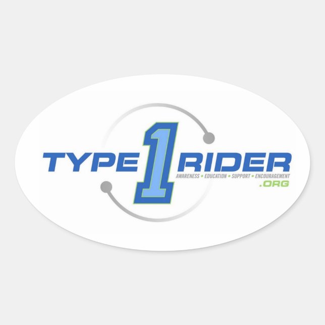 Type1Rider Oval Logo Sticker (Front)