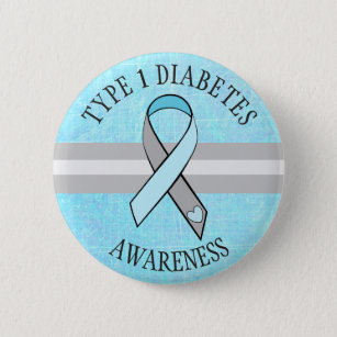 Diabetes Awareness Ribbons (Blue/Gray) Pack of 10 - Celebrate Prints