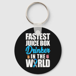 Type 1 Diabetes Awareness Fastest Juice Box Drinke Keychain