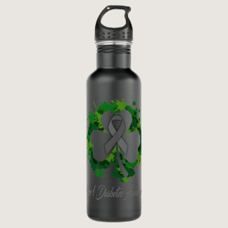 Type 1 Diabetes Awareness Happy Patricks Day Gifts Stainless Steel Water Bottle