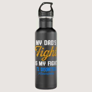 Type 1 Diabetes Awareness Help To Find A Cure Kids Stainless Steel Water Bottle