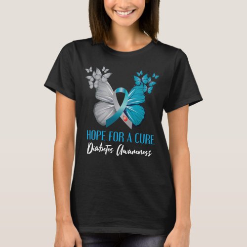 Type 1 Diabetes Awareness Hope For A Cure Mom T_Shirt