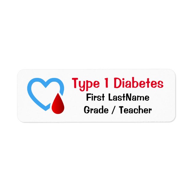 Type 1 Diabetes Awareness Label (Front)