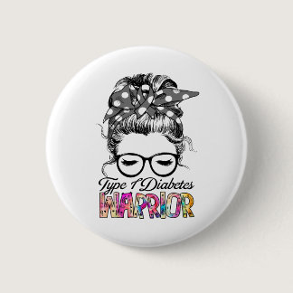 Type 1 Diabetes Awareness Month Ribbon Gifts Button