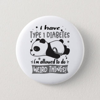 Type 1 Diabetes Awareness Month Ribbon Gifts Button