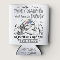 Type 1 Diabetes Awareness Month Ribbon Gifts Can Cooler
