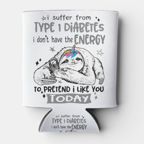 Type 1 Diabetes Awareness Month Ribbon Gifts Can Cooler