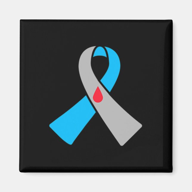 Type 1 Diabetes Awareness Ribbon Badge  Magnet (Front)