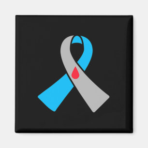 Type 1 Diabetes Awareness Ribbon Bydge Magnet