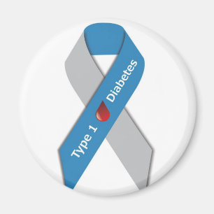 Type 1 Diabetes Awareness Ribbon Magnet